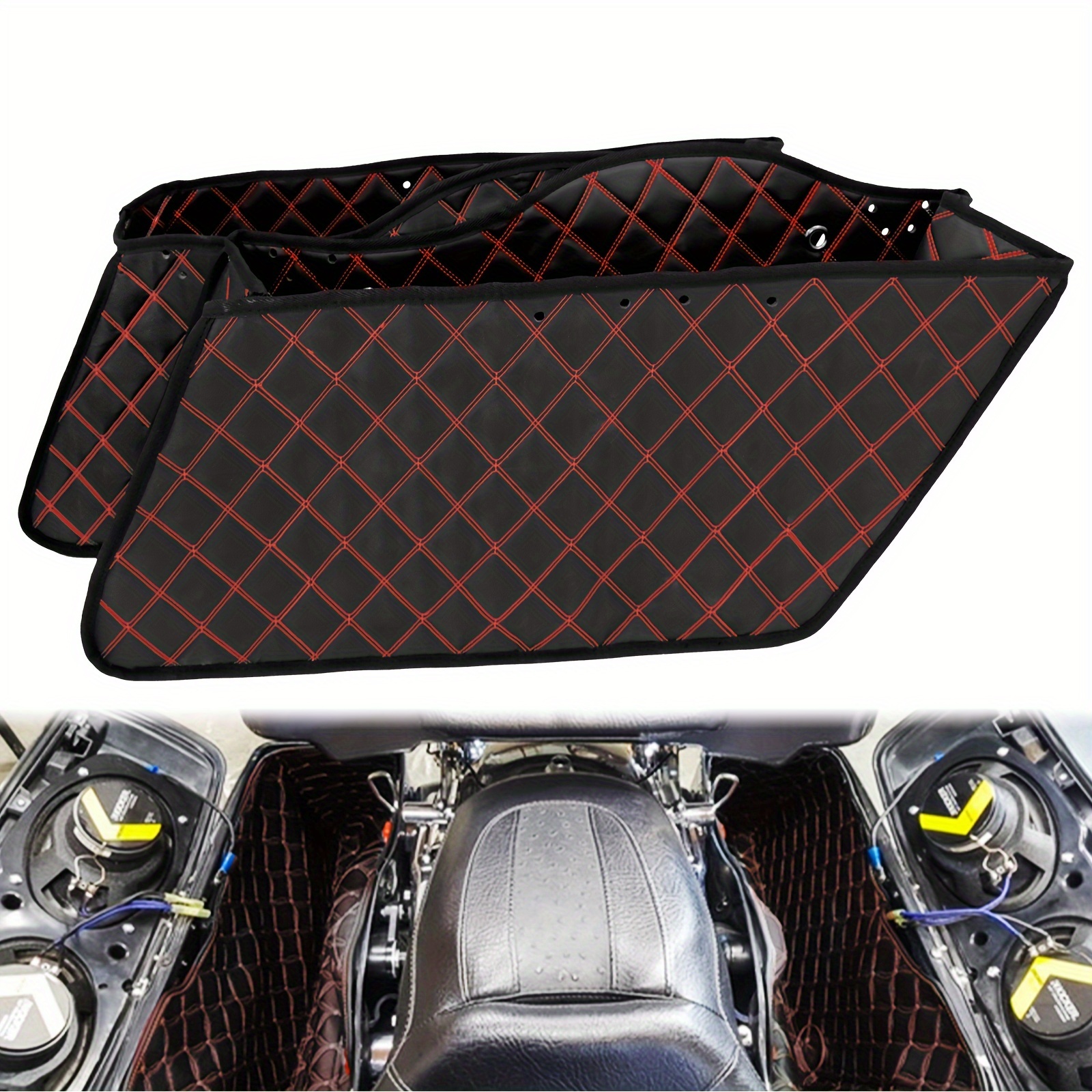 TEMU Extended Saddlebag Liners Stretched Bag Stitching For 1993-2013
