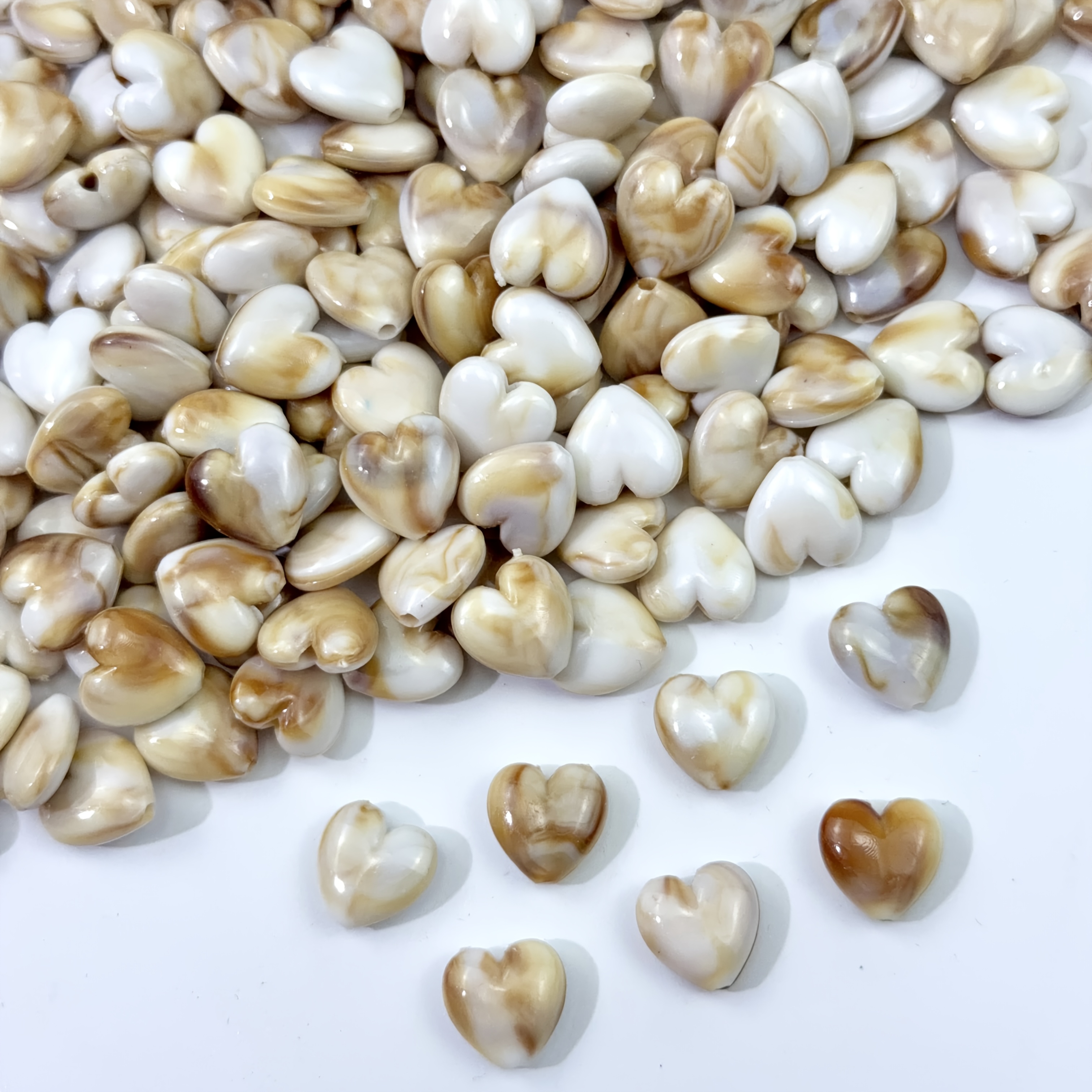 TEMU 102 cuentas de 11 mm con forma de en leche, ideales para hacer joyas, , manualidades y como cuentas de decoración para del móvil. Combinaciones