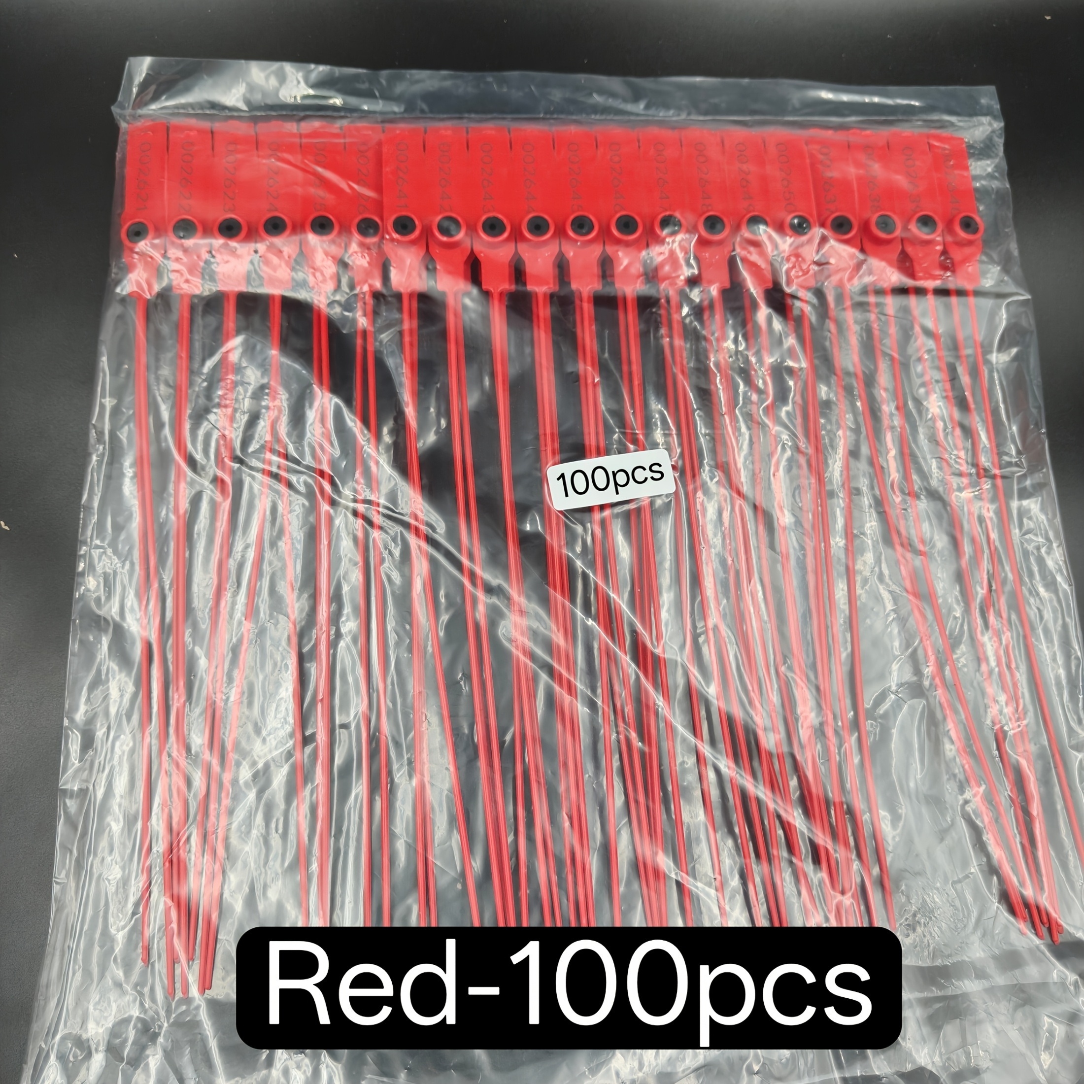 TEMU 100 pezzi di antimanomissione a 4 colori - Etichette di monouso autobloccanti con seriali - Versatili organizer per abbigliamento, calzature,