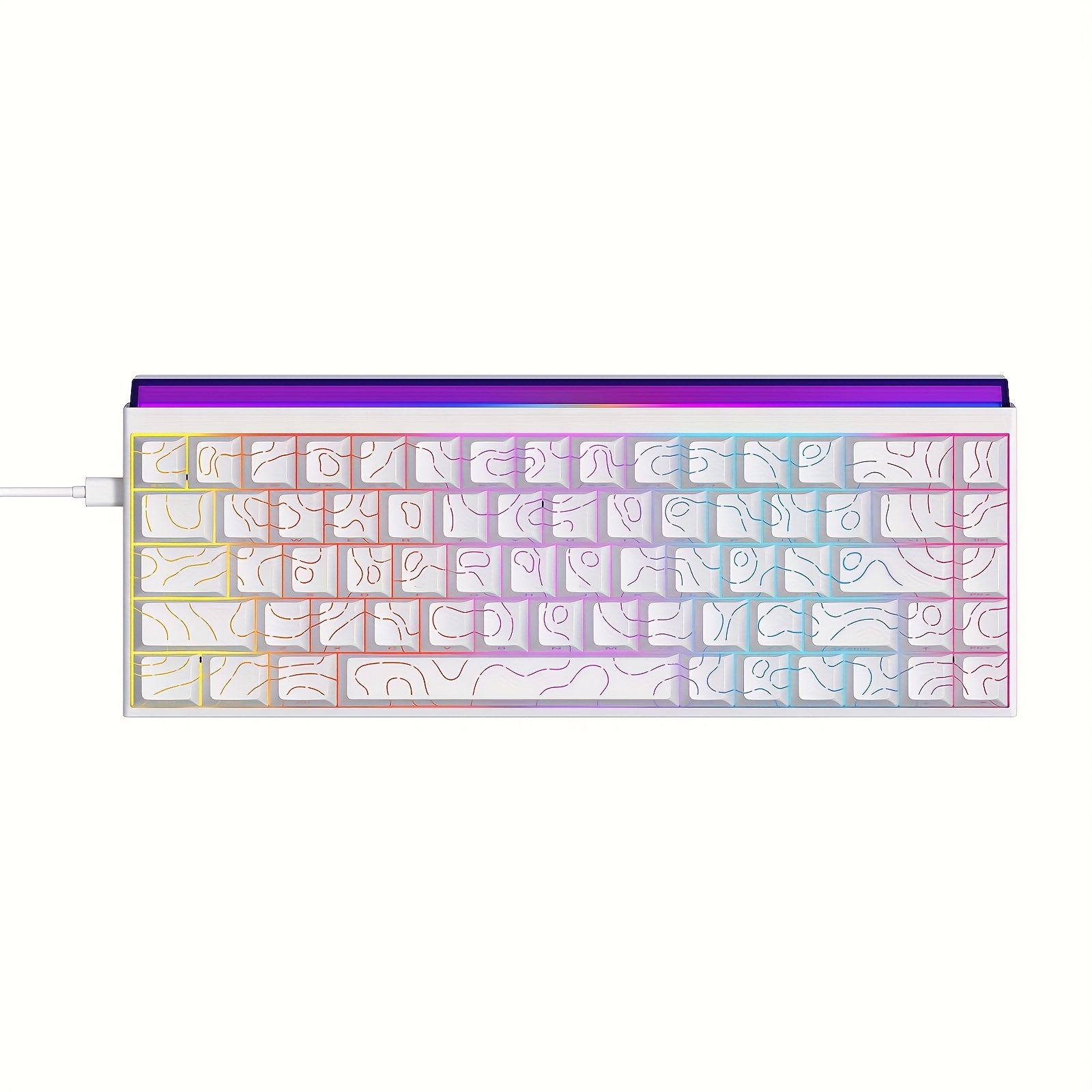 Ajazz Nk68-68% Layout - A Wired Mechanical Keyboard Featuring Rgb Lighting - Hot-swappable Gaming Keyboard With A 5-layer Gasket Design For A Responsive And Feel