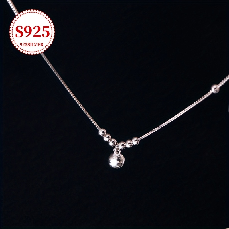 925 Hypoallergenic Minimalist Smooth Bead Anklet for Women