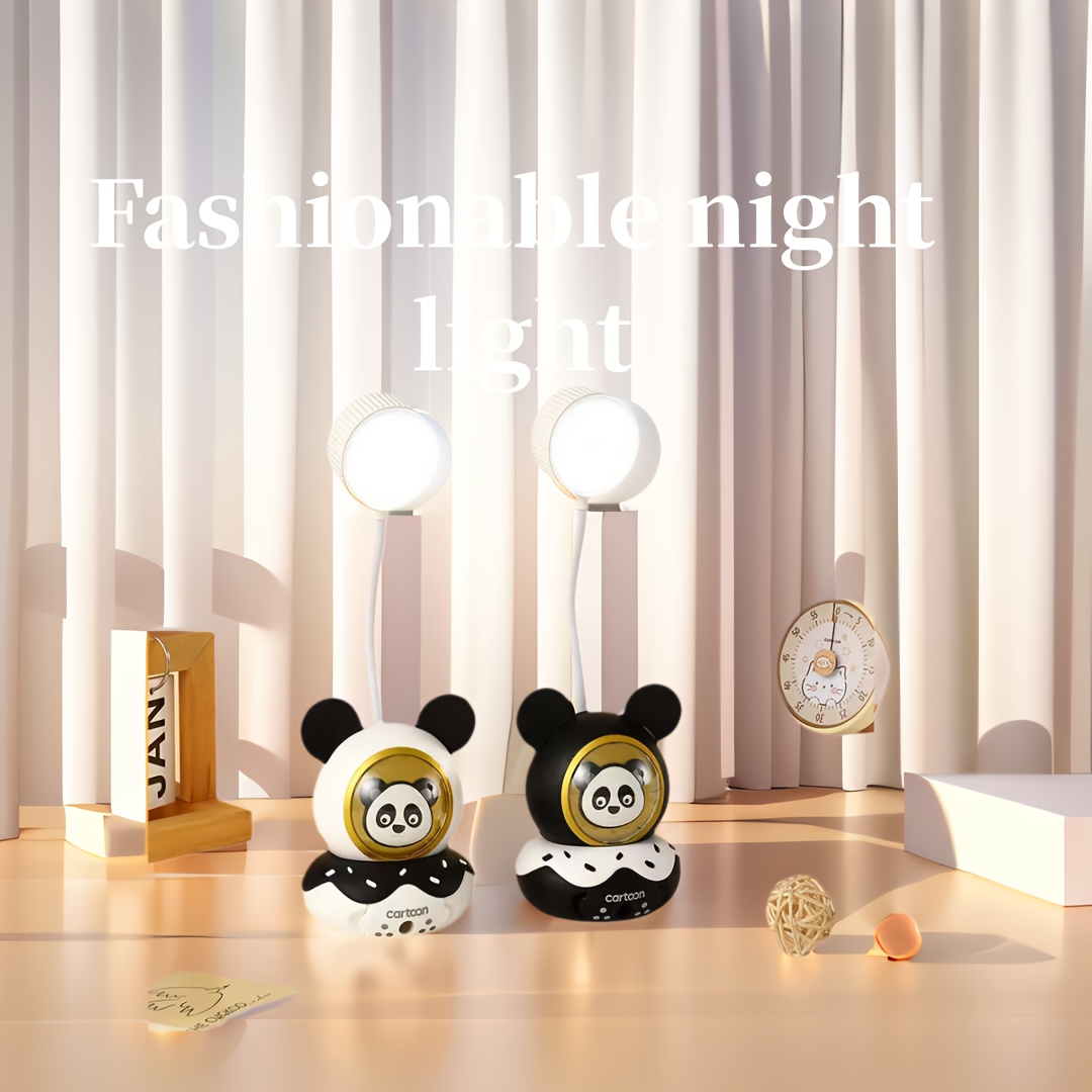   cute panda shaped indoor light desktop led charging learning protective light usb charging mini desk lamp Product details 5