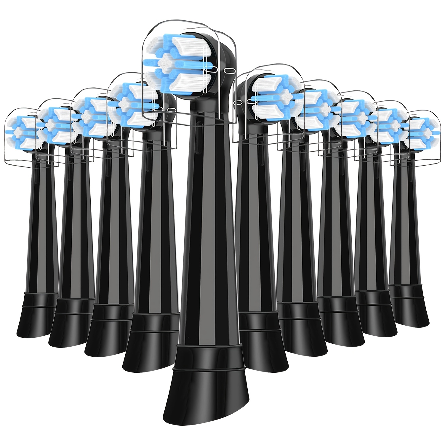 Image of 10pcs Electric Toothbrush Replacement Heads - Compatible With 2/3/4/5/6/7/8/9/ - Electric Toothbrush Accessories Toothbrush Head Refills Individually Vacuum-packed Sealed