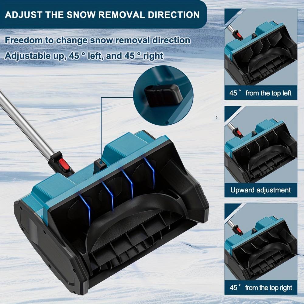 ZEEKMUSS 21V Cordless Snow Shovel Set, 13" Brushless Electric Snow Blower, 2* 21V Li-Ion Battery Packs with Adjustable Handle And Safety Switch for Driveways, Patios And Sidewalks. 7 ZEEKMUSS 21V Cordless Snow Shovel Set, 13" Brushless Electric Snow Blower, 2* 21V Li-Ion Battery Packs with Adjustable Handle And Safety Switch for Driveways, Patios And Sidewalks. - Image 7