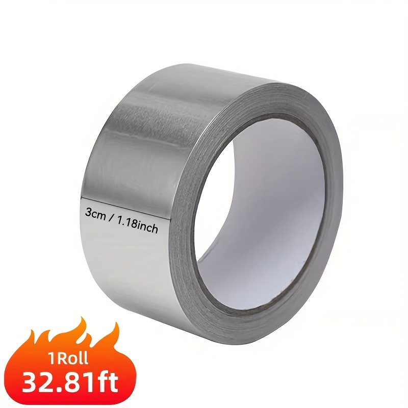Premium Aluminum Foil Tape (1.2"*33feet), Silvery Metal Ducting Tapes, Tape For Ductwork, Sealing, Patching, Furnace