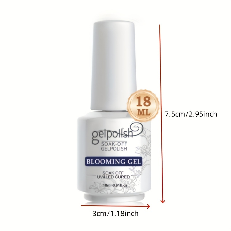 Image of 18ml /led Clear Nail Blooming Gel Polish Suitable For Spreading Effect, Marble & Watercolor -off Gel Polish, Polish For Diy Nail , Compatible For Manicure Gift For Women