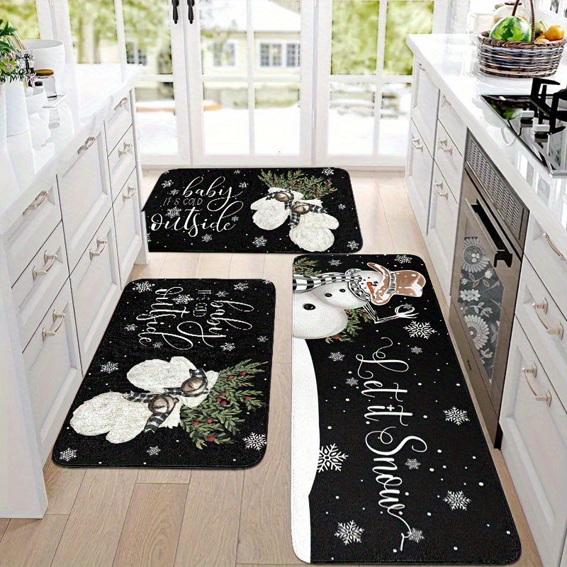 

2/3 Set Christmas Rugs, 10mm 18d Density, 500gsm, Polyester, , , Rectangular, Low , , Decor For , , ,