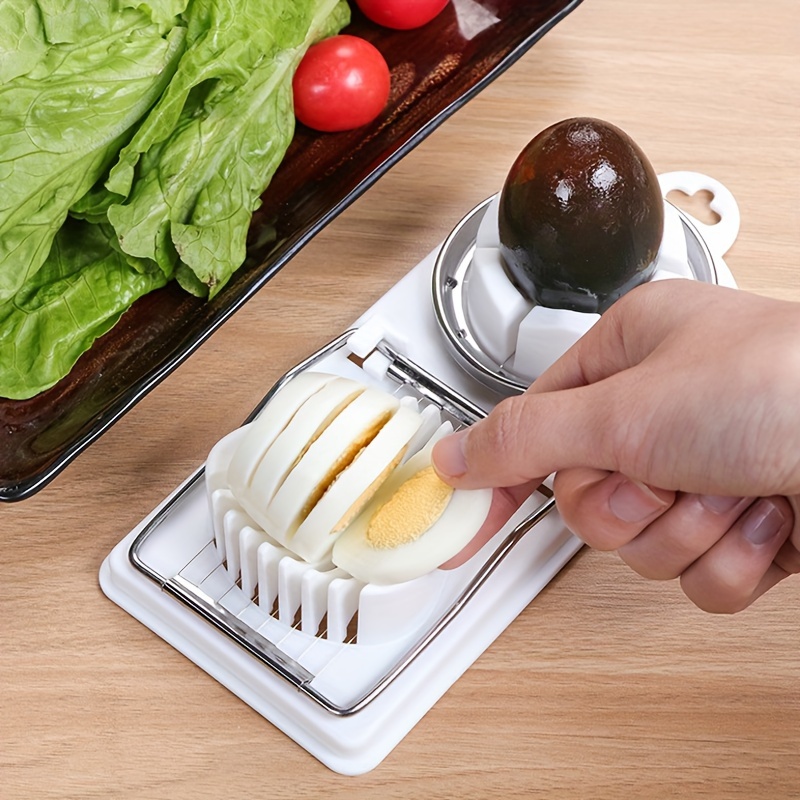 

1pc, Egg Slicer, Kitchen Egg Slicer, Boiled Egg Slicer, Egg Cutter, Multifunctional Egg Slicer, Egg Splitter, Fruit Slicer, Food Slicer, Food Cutter, Kitchen Tools, Kitchen Supplies