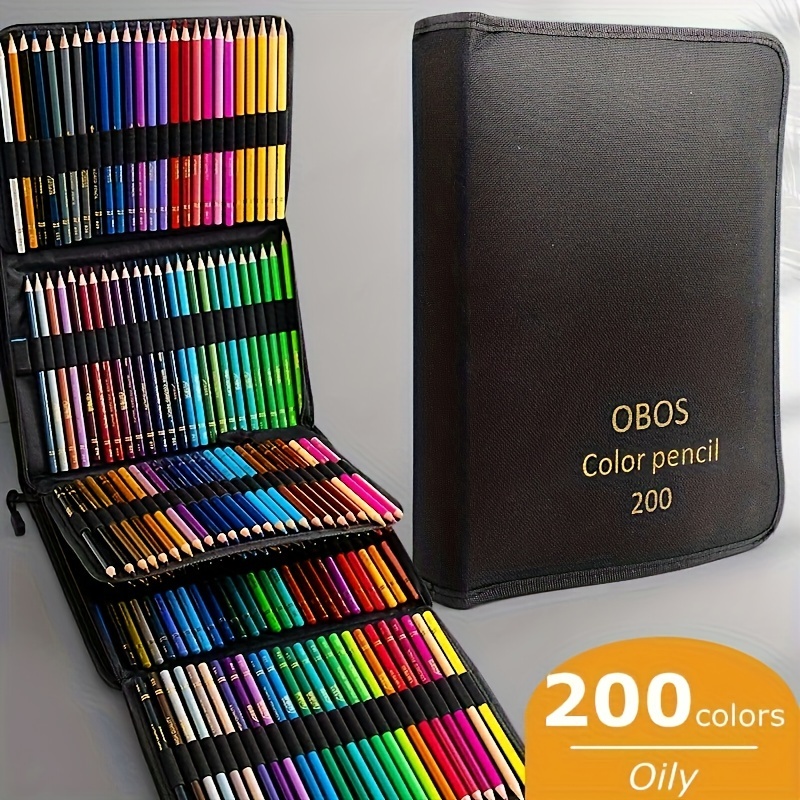 TEMU 200pcs Colored Pencils Set Watercolor Drawing Pencils With Cases Professional Drawing Sketching Art Supplies School Stationery