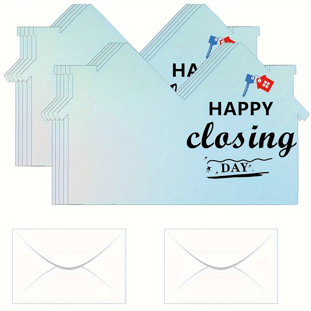 

Real Estate Agent Greeting Cards And Envelopes 5 Sets Cards House Shaped Thank You Cards 10 X 7 Inch Greeting Cards Real Estate Agent Supplies