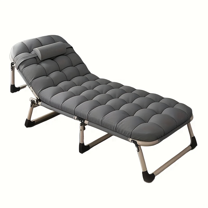 TEMU Portable Folding Bed, Metal Frame Reinforced 8 Legs Stand, Foldable Leisure Sleeping Bed For Outdoor Camping And Outdoor