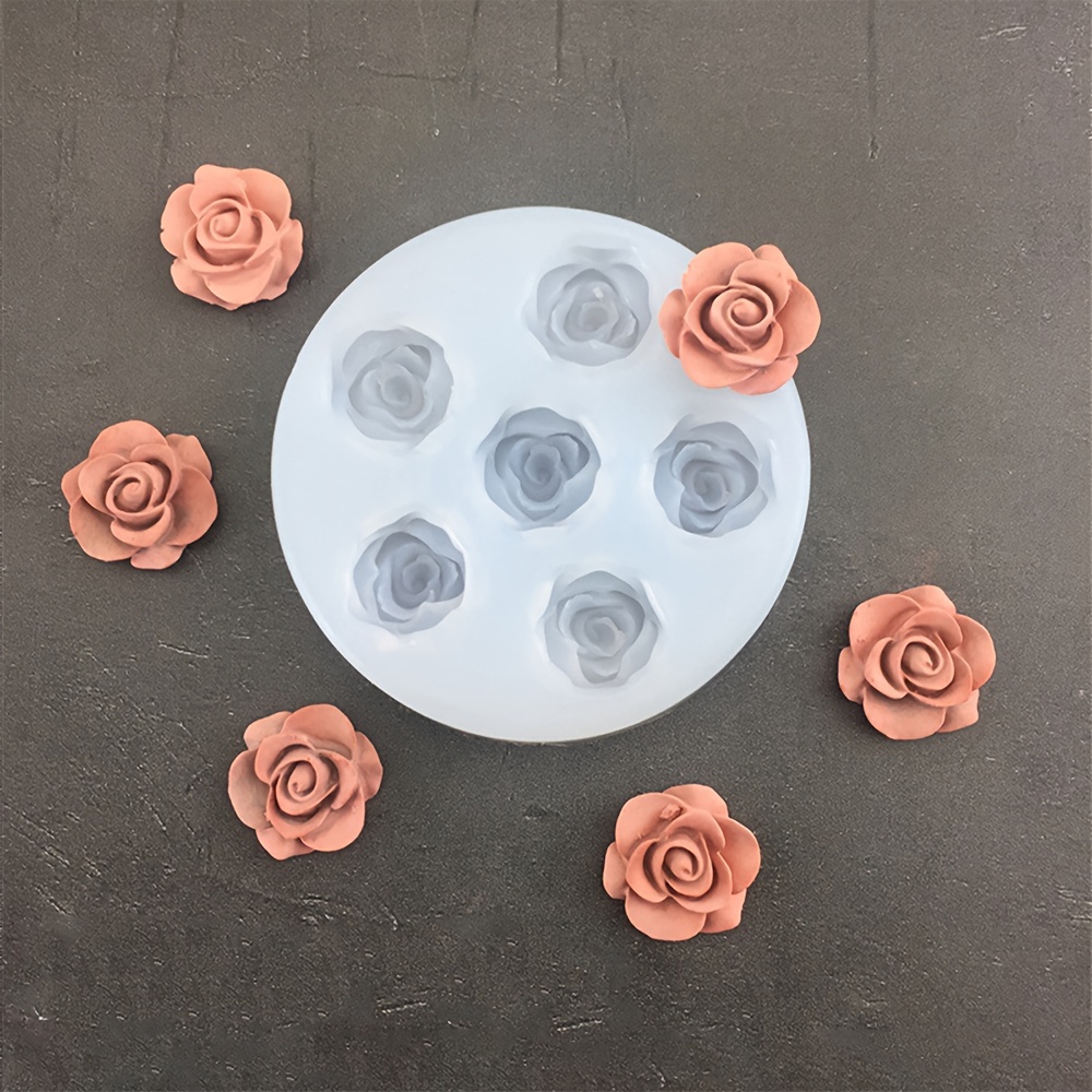 

Moule en silicone pour bougie d'aromathérapie avec 6 roses