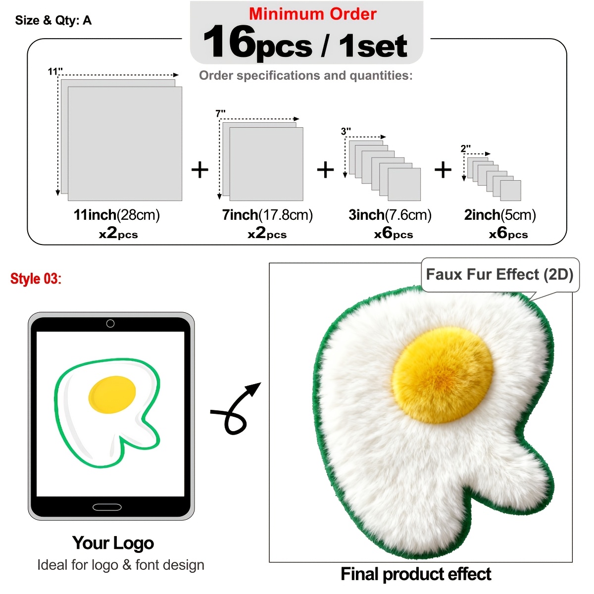 TEMU 12/16 pièces/set Patchs 2D à Repasser Personnalisables pour Vêtements, T-shirts, Taies d'Oreiller, Denim et Divers Tissus Foncé/ pour Transfert