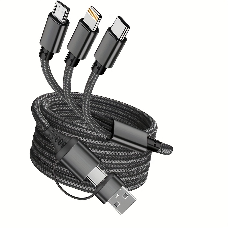 2-in- Cable, Data Transfer And Fast Charging, Cable Accessory, Suitable For Iphone, Ipad, , Huawei, Oneplus, And Other Charging Devices, Mobile Phones, And Car Power Banks
