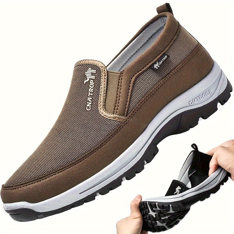 

Slip On Casual Shoes For Men, Breathable Comfy Soft Sole Outdoor Walking Camping Workout Sneakers, All Seasons