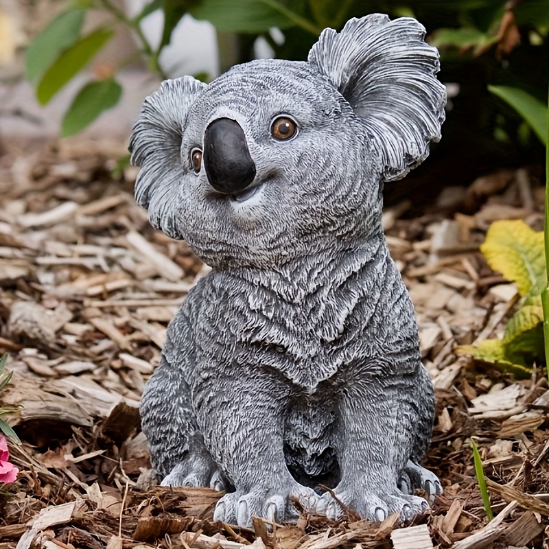 

Classic Koala Outdoor Statue - Resin Animal Figurine For Garden Decor, Tabletop Halloween Decoration, Animal Theme Without Electricity Or Batteries Required
