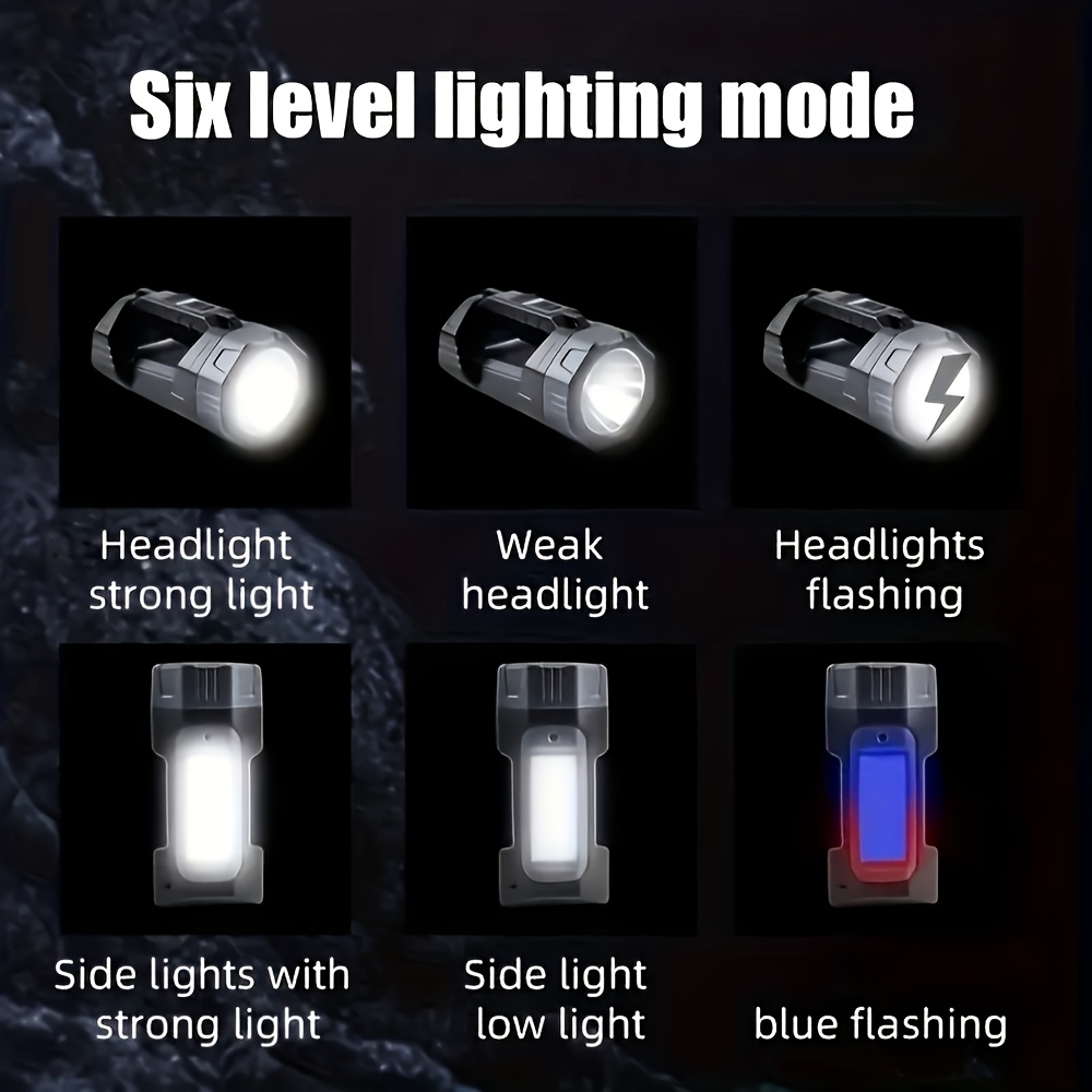 LED Solar Flashlight, High-Brightness Rechargeable Handheld
