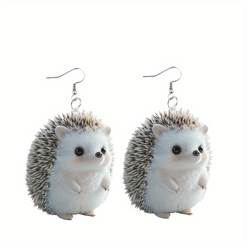 

Hedgehog Earrings For Women - Elegant Acrylic Dangle Earrings, Design, Fashion Accessories For Outfit, Ideal For Bridal Shower, Birthday, Thanksgiving Gift (pair)