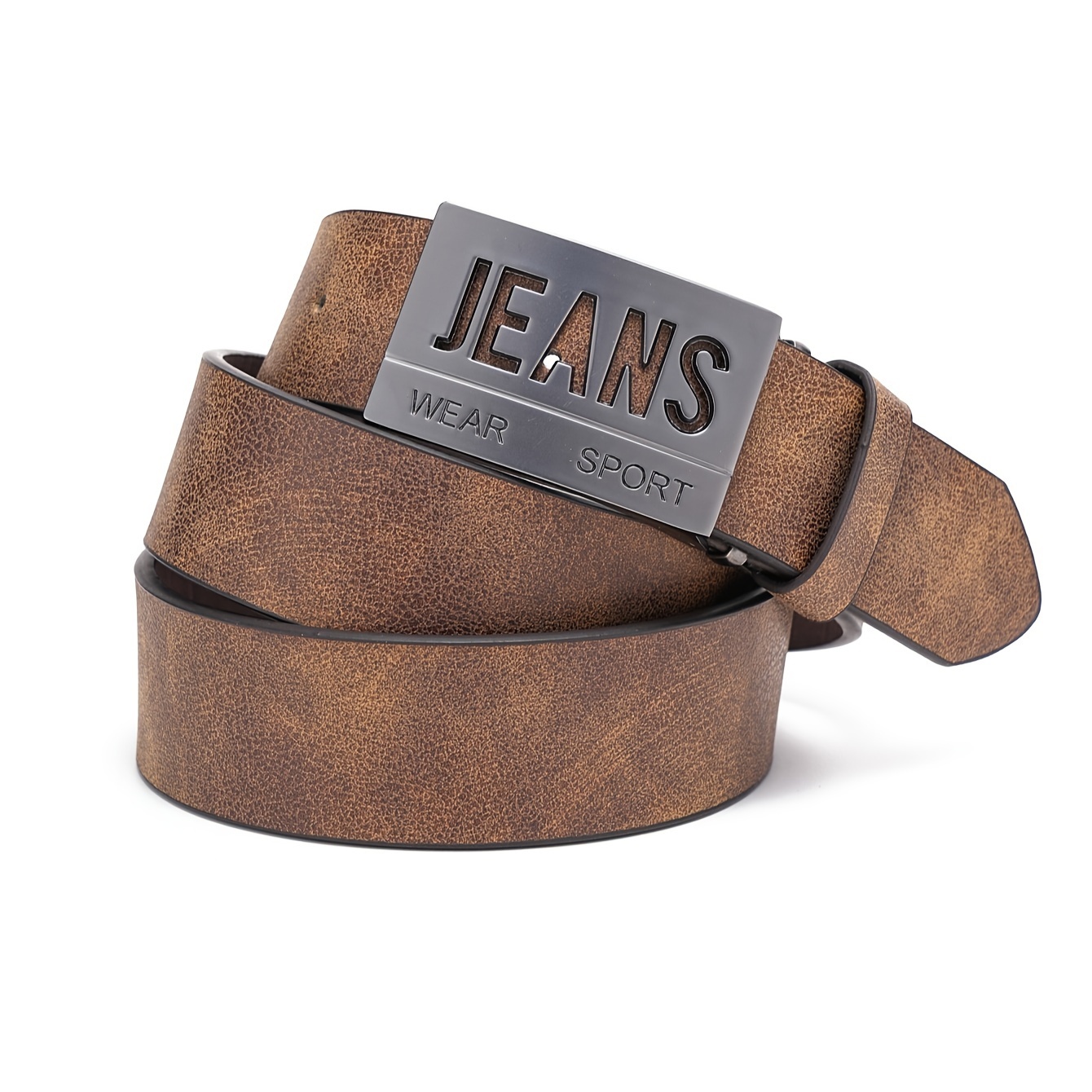 Image of 's And Women's Matching Western-style Casual Pu Belt, Suitable For Casual Business Gifts