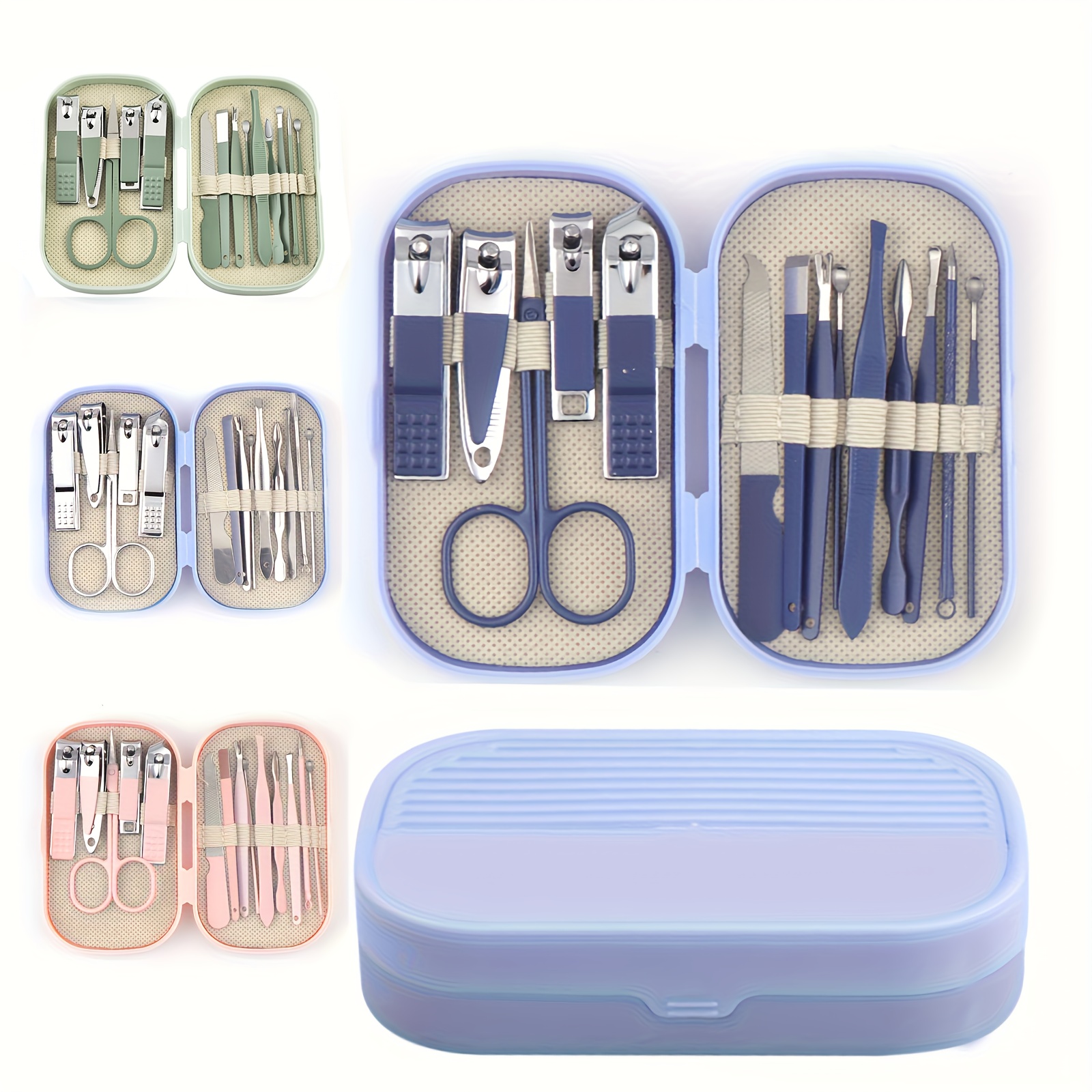 

Manicure Set, Modern Style Nail Clippers Kit, Nail Scissors Grooming Kit With Compact Case For Beauty, Travel & Personal Care