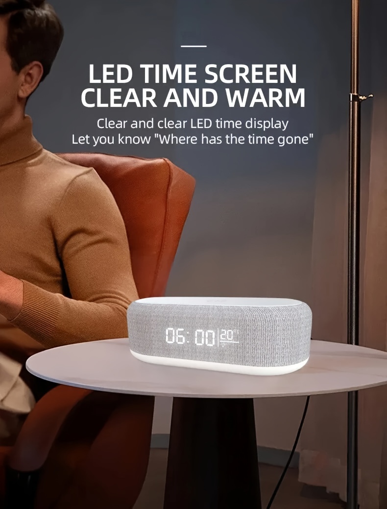 Wireless Charger, Adjustable Night Light, Time Temperature Display, Alarm Clock for Bedroom Desk, Charging Dock Station for Iphone 16 15 14 13 12 11 Pro Max/Mini/Plus/Xr/X/8 Airpods 2/ 3/ 4/ Pro/ Pro 2, for Samsung S25/S24/S23/S22/S21/S20/S10