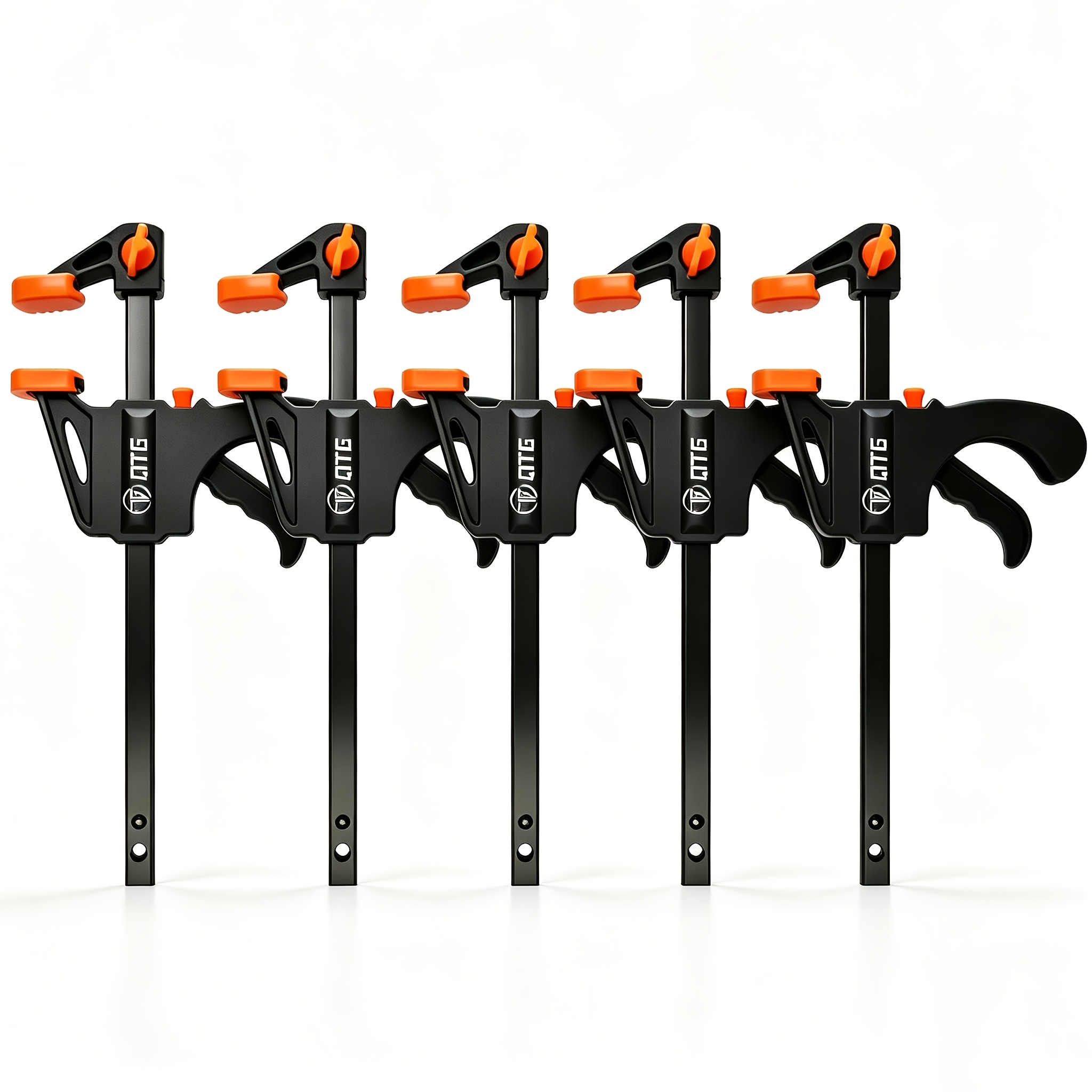 TEMU 5pcs Qtg Quick Release Clamps, 4-inch Mini Woodworking Work Clamps, Woodworking Rod Clamps, Vise Clamps, Suitable For Crafts And Wooden Bonding