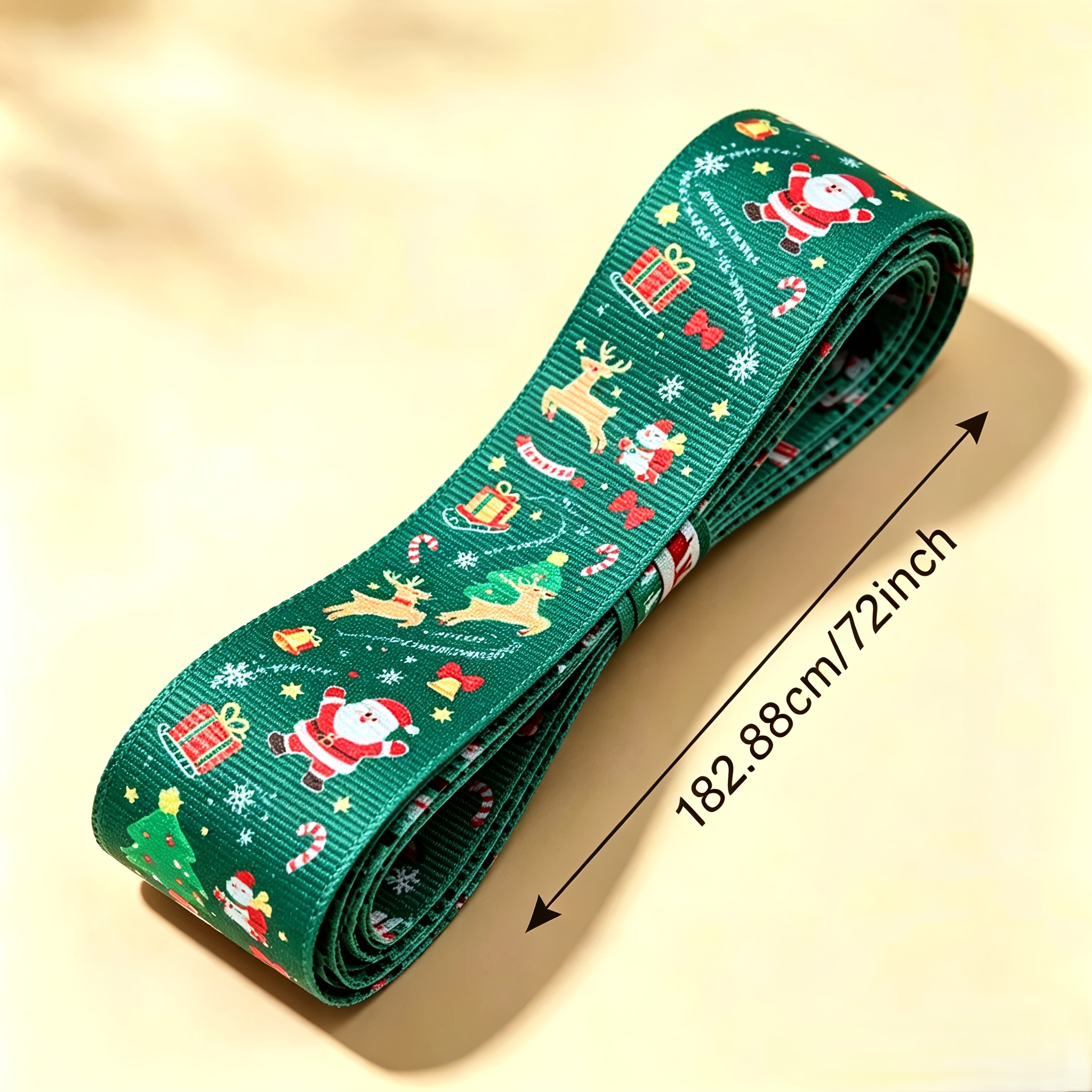 TEMU di elegante nastro a a tema natalizio, per decorazioni per capelli, confezioni regalo, decorazioni per torte blu e bouquet, nastro da
