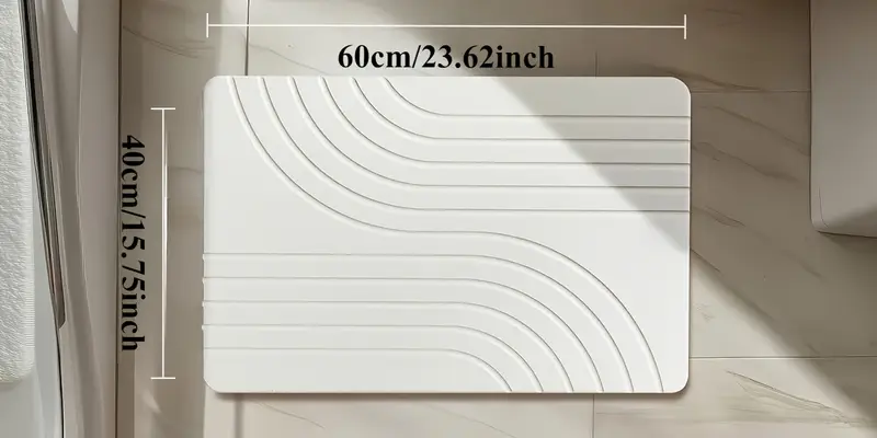 stone bath mat diatomaceous earth non slip mat quick drying absorbent bath mats for bathroom elegant easy to clean 23 5 x 15 sandstone Product details 3