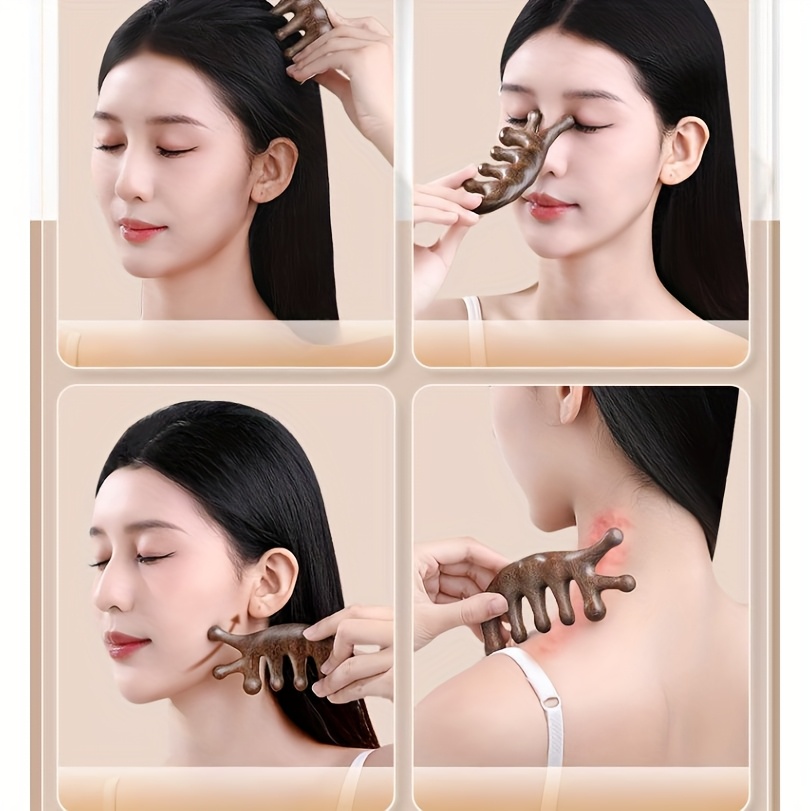 peine masaje antiguo estilo chino cuero cabelludo cuello Temu