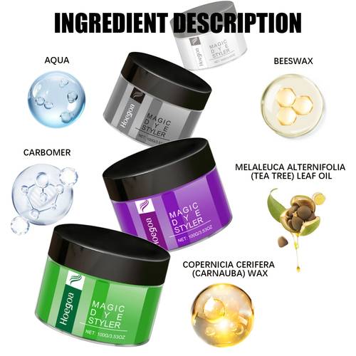 6 vibrant colors hair dye wax 100g long easy to style for trendy looks
