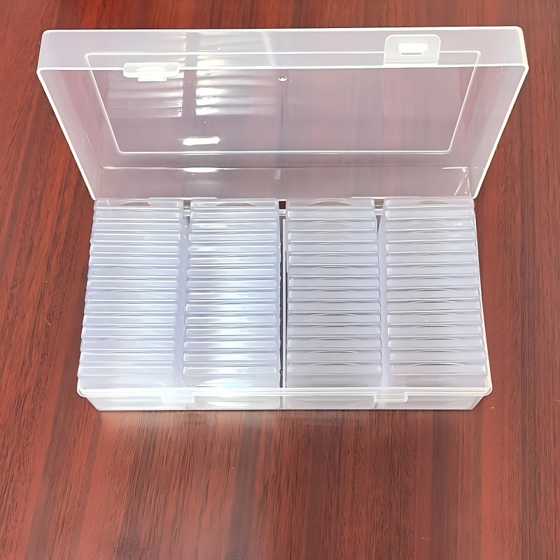 Image of A Box Of 60pcs 2 Inch Acrylic Clear Plastic Coin Display Case Holder With Protective Gasket Holder Coin Display Box Collection Coin Display Box ( Not Included, In Picture Are Replicas)