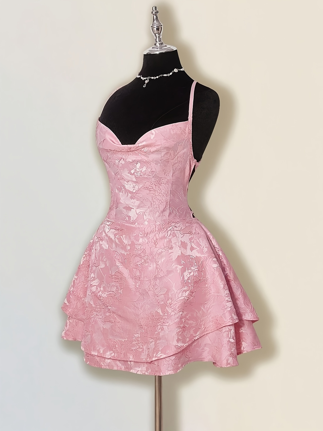 strapless open back dress Exquisite Form Short Gown Plus - Pink Champagne main image 0