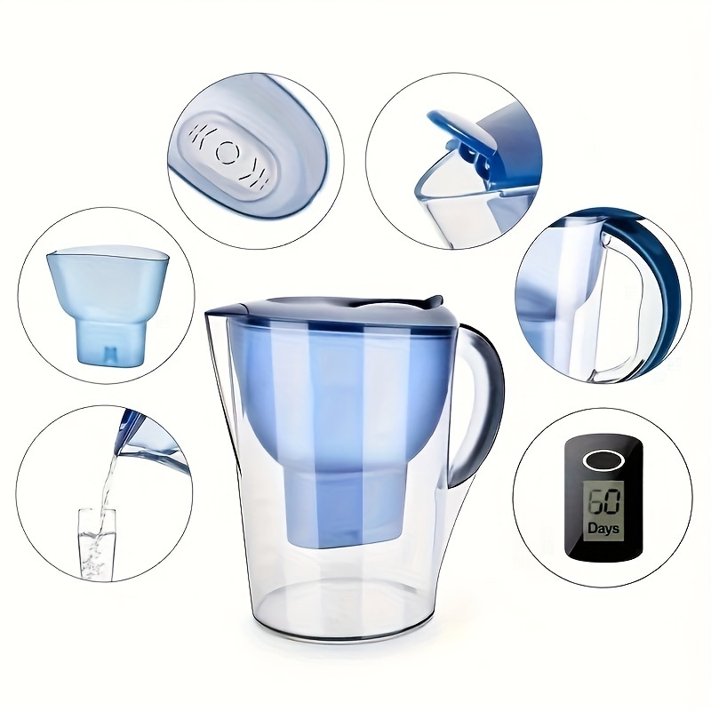 Brita Filtros de agua de repuesto estándar, 8 unidades y jarra de filtro de  agua grande para agua del grifo y beber con 1 filtro de repuesto