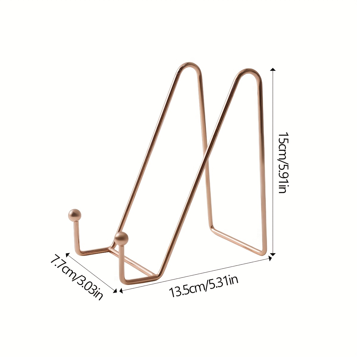 TEMU 1pc Display Stand, Metal Rose Frame Holder, Wine Rack, Phone And Tablet Desktop Stand, Decorative Desktop Storage Display Stand For Living Room
