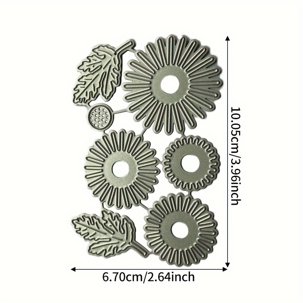 Set Fustelle Fiori In Acciaio Al Carbonio Per Scrapbooking, 4 Forme (7,2 Cm A 1 Cm), Stampi Taglio Per Carta E Album Fai Da Te