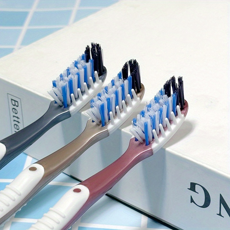 Medium Hardness Bristles Manual Toothbrush with Gum Massage for Deep Cleaning