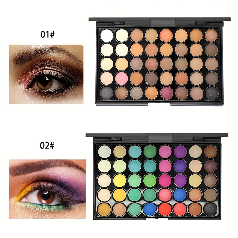 

40-color Eyeshadow Palette, Shimmering Glitter & Matte Shades, Long-lasting Eye Makeup, Multicolor For Various Looks, Quality, Easy Blending & Application