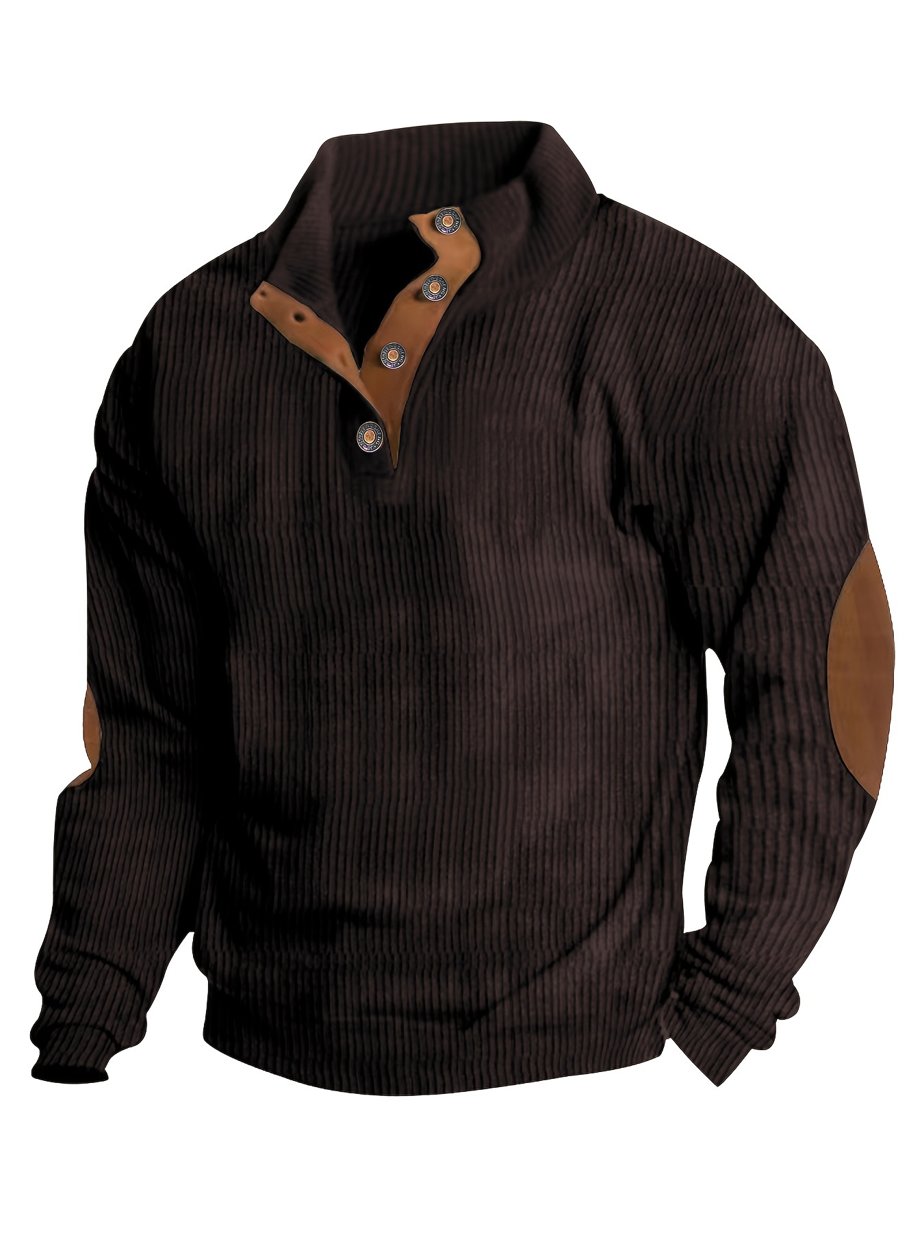 Mens long sleeve deals sweatshirt with collar