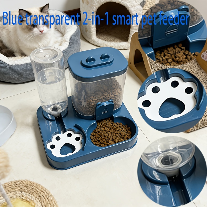 Smart Pet Feeder And Water Dispenser Set, Easy Assembly, Suitable for Cats And Small Dogs, Blue, Pink, Gray, Green, Yellow Available, Transparent/White 2 Specifications Available, Ideal Gift for Relatives, Friends, Colleagues, Non-Electric - Image 8