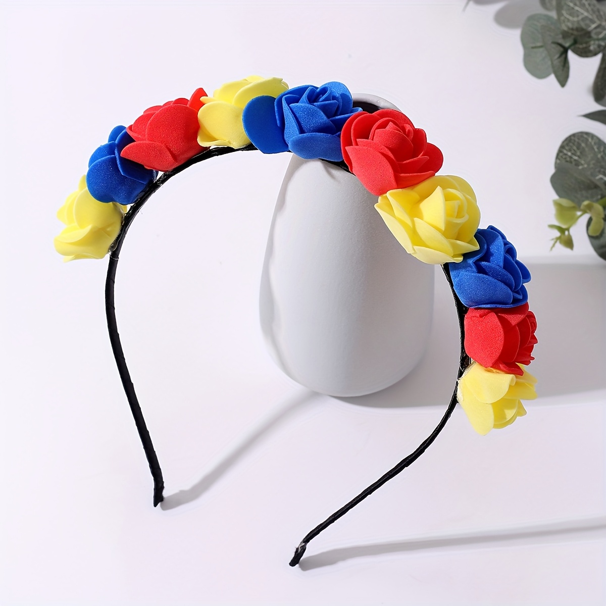 Floral Headband - Parties, Festivals & Casual Attire | Polyester Fiber, Feather-free