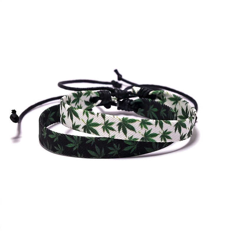 Trendy Fabric Printed Hemp Braid Bracelet for Women