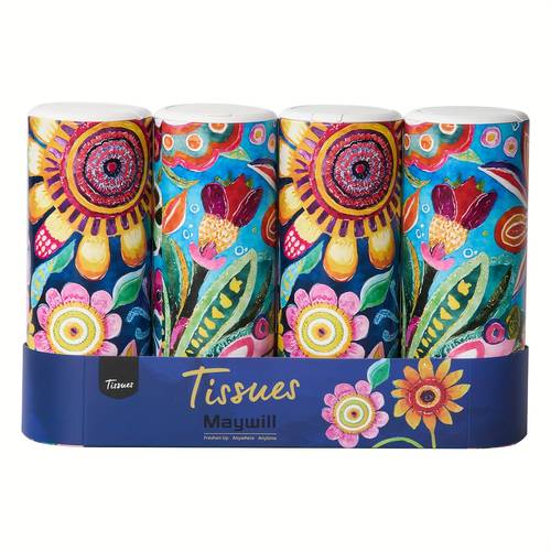 car tissues holder with facial tissue car tissue box travel tissues cylinder suitable for car cup holder 3 ply 4 pack 200 sheets