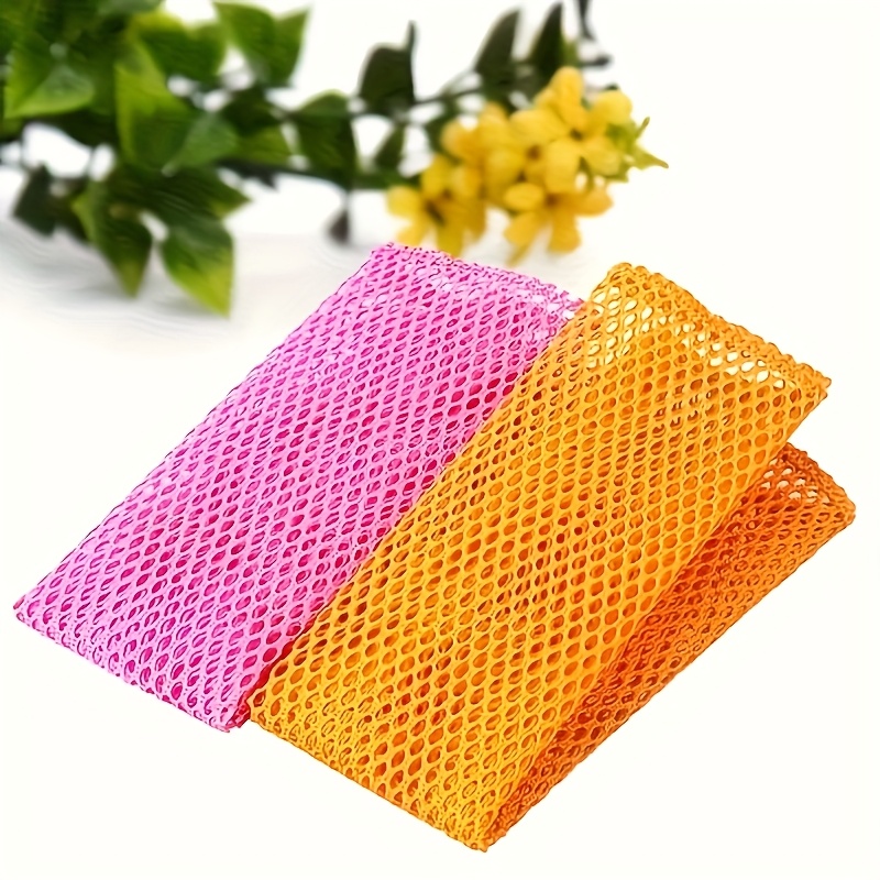 TEMU 2-pack Mesh Dish Towel Scouring Cloth Kitchen Cleaning Cloth