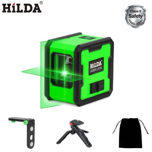 magnetic 2 line laser level self leveling green cross line laser 100ft range 3 brightness levels compact and portable for picture hanging tile renovation