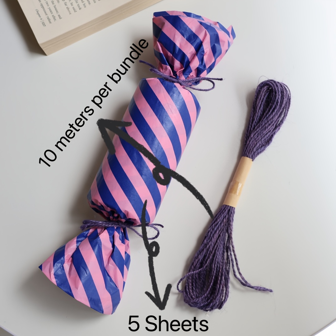 Ins Contrast Striped Wrapping Paper Premium Gift Paper Handmade Gift Packaging Pear Paper