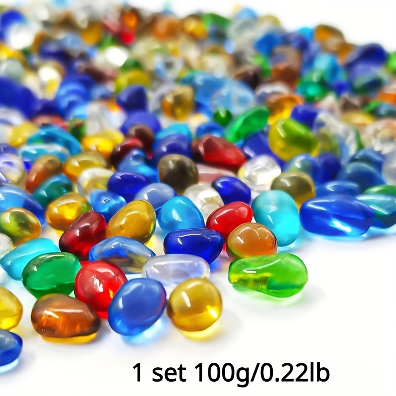 Ghiaia Di Vetro Per Acquario | Pietre Irregolari Blu Oceano | 1.1 Libbre | Decorazione Vasi E Giardino - Foto 6