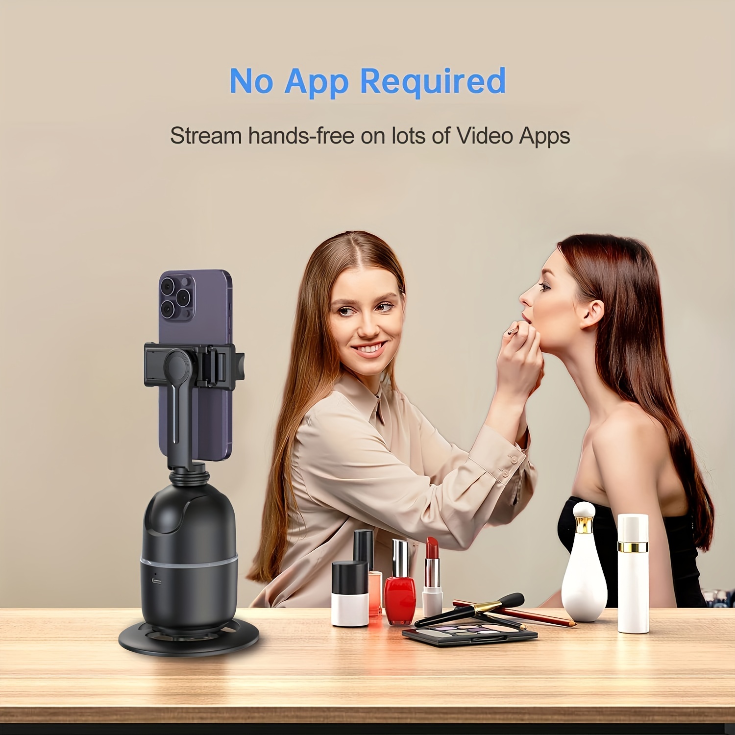 p03 360 degree rotating gimbal smartphone stabilizer with auto tracking anti shake for video live streaming portable selfie stick mount ideal gift details 0