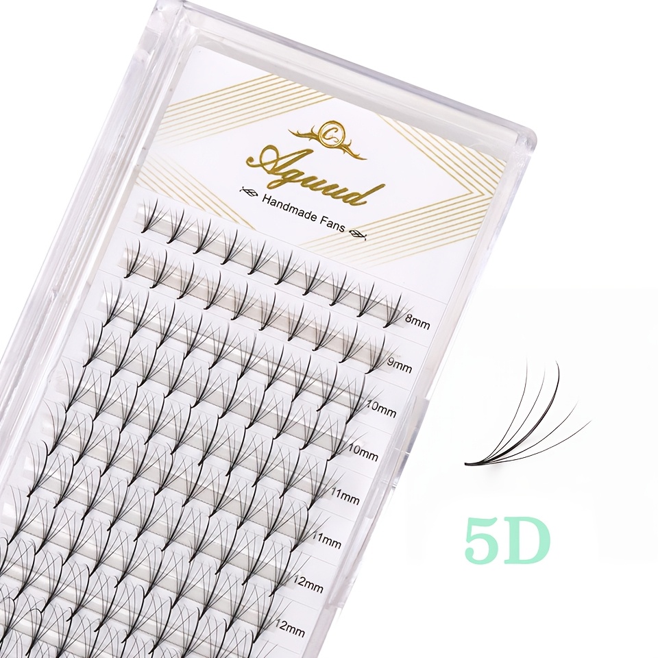 Image of Aguud Wispy Premade Fan Lash Extensions - 3d/5d/7d/9d/11d/13d/15d Mixed Lengths (8-15mm), C/d , Fluffy Russian Volume, Pre-plucked Natural Look, For Beginners & Professionals