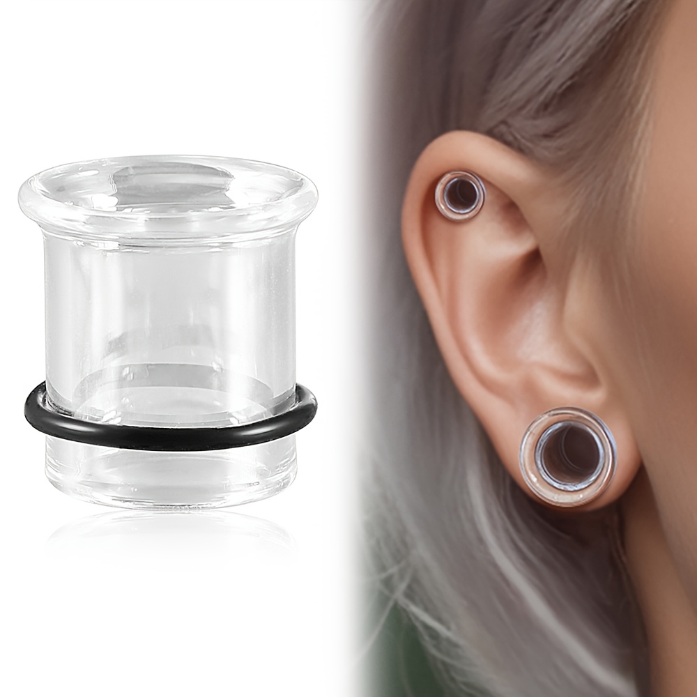 2pcs transparent glass horn shaped ear plugs rings Temu Switzerland