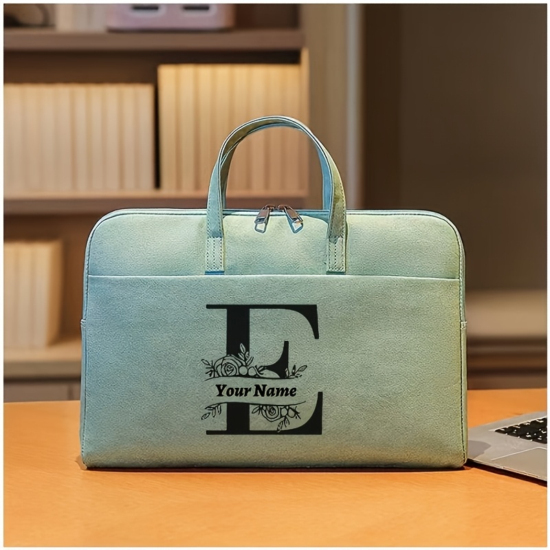 Personalized 15.6-Inch PU Notebook Bag